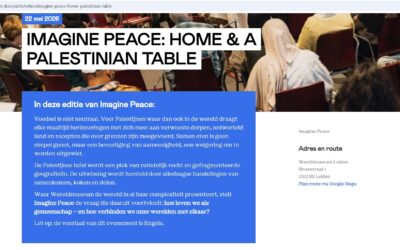Alle ruimte voor de Palestijnse tafel in het Wereldmuseum Leiden
